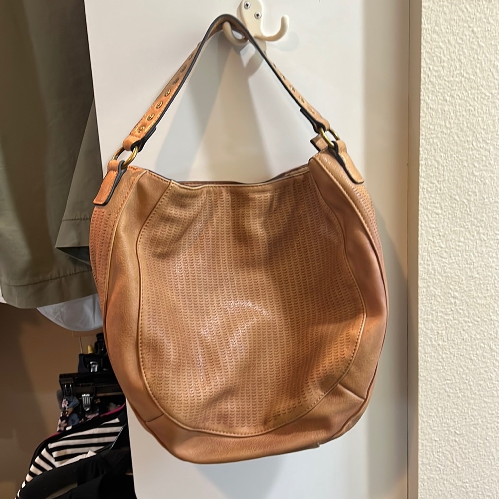 Moda Luxe Rust Jolie Large Hobo Vegan Leather Bag Fall Autumn Slouchy Solid